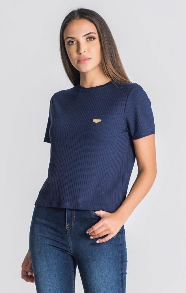 Navy-Blue-Core-Short-Sleeve-Ribbed-Tee-Gianni-Kavanagh-Women1.jpg